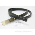 Black PU cloth belt for women / 1.4cm ladies waist belt , s